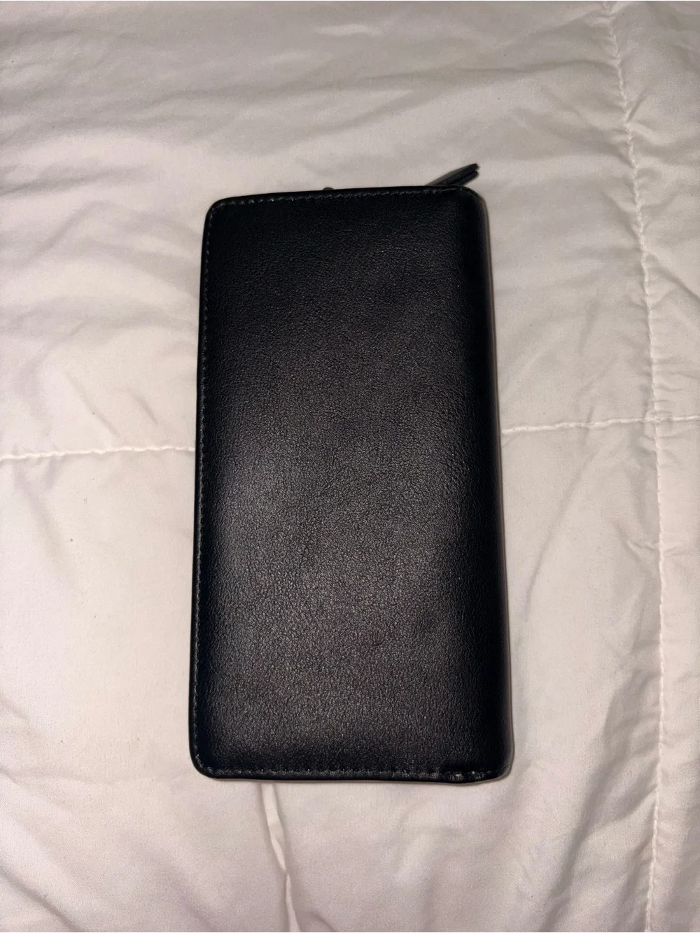 Black Wallet with Gold Leaf Accent - Women Accessories